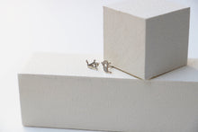 Load image into Gallery viewer, Ethereal Glam Ghost Stud Earrings with Dazzling Crystal Accents