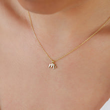 Load image into Gallery viewer, Tiny Initial Heart Necklace | Custom Dainty Pendant in Sterling Silver