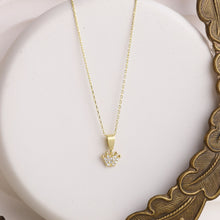 Load image into Gallery viewer, Princess Crown Necklace for Women - Gold Filled CZ Diamond Charm - Perfect Wedding or Birthday Gift