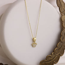 Load image into Gallery viewer, Princess Crown Necklace for Women - Gold Filled CZ Diamond Charm - Perfect Wedding or Birthday Gift