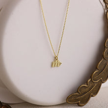 Load image into Gallery viewer, Tiny Initial Heart Necklace | Custom Dainty Pendant in Sterling Silver