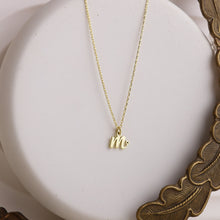 Load image into Gallery viewer, Tiny Initial Heart Necklace | Custom Dainty Pendant in Sterling Silver