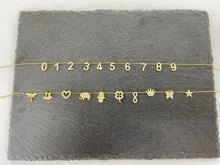Load image into Gallery viewer, Dainty Initial Pave Necklace with Diamond Heart