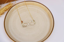 Load image into Gallery viewer, Eternal Love Infinity Necklace - Personalized Gold Necklace with Names &amp; Heart