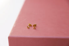 Load image into Gallery viewer, Personalized Gold Initial Stud Earrings | Dainty Minimalist Silver Design
