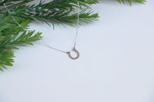 Load image into Gallery viewer, Lucky Charm Tiny Horseshoe Necklace | Silver Good Luck Pendant | Perfect Gift for Inspiration &amp; Positivity