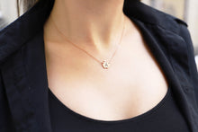 Load image into Gallery viewer, Apple Initial Necklace | Gold &amp; Silver Personalized Letter Jewelry | Meaningful Gift for Birthdays &amp; Special Moments