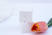 Load image into Gallery viewer, Gleam &amp; Grace Custom Gold Cross Necklace - Dainty 14Kt Gold Filled Design for Meaningful Gifts