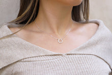 Load image into Gallery viewer, Lucky Charm Tiny Horseshoe Necklace | Silver Good Luck Pendant | Perfect Gift for Inspiration &amp; Positivity