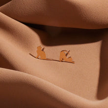 Load image into Gallery viewer, Pawfectly Crafted Sterling Silver Cat Stud Earrings