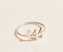 Load image into Gallery viewer, Dainty Angel Number Ring - Personalized 925 Sterling Silver Jewelry for Luck and Inspiration