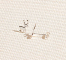 Load image into Gallery viewer, Deerly Loved Sterling Silver Stud Earrings – Festive Reindeer Charm