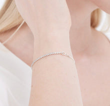 Load image into Gallery viewer, Sterling Silver Waterway Tennis Bracelet - Dazzling CZ Pave White Diamonds