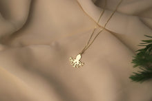 Load image into Gallery viewer, Gold Octopus Pendant Necklace | Minimalist Kraken Jewelry | Dainty Nautical Gift for Her