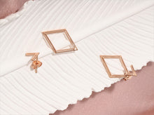 Load image into Gallery viewer, Elysian Rhombus Ear Jacket Earrings | Dazzling Geometric Design for Effortless Elegance