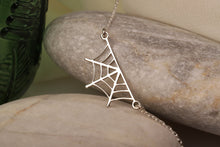 Load image into Gallery viewer, Spider Web Pendant Necklace | Gothic Cobweb Design | Perfect for Halloween &amp; Christmas Gifts