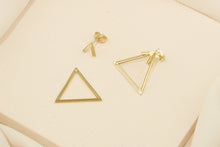 Load image into Gallery viewer, Triangle Ear Jacket Earrings with Dazzling Geometric Design