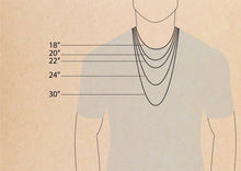 Load image into Gallery viewer, Custom Silver Two Initial Monogram Necklace for Men with Curb Chain