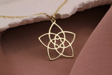 Load image into Gallery viewer, Venus Jewelry 14K Gold Venus Flower Necklace - Symbol of Beauty in Sterling Silver, Rose Gold &amp; Gold
