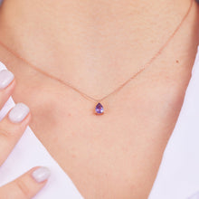 Load image into Gallery viewer, Amethyst Elegance: 14K Gold &amp; Sterling Silver Jewelry Set with Stunning Drop Earrings &amp; Necklace