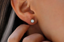 Load image into Gallery viewer, Luminous White Opal Studs – Dazzling Elegance for Every Occasion