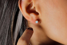 Load image into Gallery viewer, Luminous White Opal Studs – Dazzling Elegance for Every Occasion