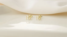 Load image into Gallery viewer, Initials Charm Earrings - Personalized Two Initials in Stunning Stud Design