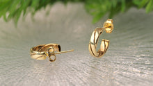 Load image into Gallery viewer, SilverTwist Earrings - Dainty Sterling Silver Hoop with Elegant Twist Design