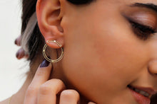 Load image into Gallery viewer, Radiant Glow Round Ear Jacket Earrings - Dazzling Design for Effortless Elegance
