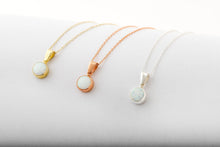 Load image into Gallery viewer, Ethereal Glow White Opal Necklace - Dazzling Gemstone Elegance