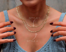 Load image into Gallery viewer, Figaro Chain Necklace - Stunning 14K Gold &amp; Sterling Silver Jewelry for Everyday Elegance