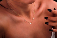 Load image into Gallery viewer, Heartfelt Initials Necklace | Custom Double Initial &amp; Heart Design