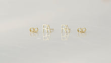 Load image into Gallery viewer, Initials Charm Earrings - Personalized Two Initials in Stunning Stud Design