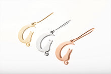 Load image into Gallery viewer, Lunar Cat Dangle Earrings – Enchanting Moonlit Design for Cat Lovers