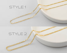 Load image into Gallery viewer, Figaro Chain Necklace - Stunning 14K Gold &amp; Sterling Silver Jewelry for Everyday Elegance