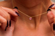 Load image into Gallery viewer, SilverGoldandRose Crystal Necklace: Delicate Pink Quartz