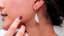 Load image into Gallery viewer, SilverGoldandRose Elegant Gum Hoop Earrings with Baroque Freshwater Pearls