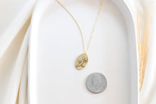 Load image into Gallery viewer, Silver Birth Flower Necklace | Handwritten Engraving | Minimalist Floral Jewelry for Women