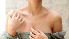 Load image into Gallery viewer, Silver Birth Flower Necklace | Handwritten Engraving | Minimalist Floral Jewelry for Women