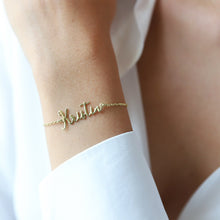 Load image into Gallery viewer, SilverGoldandRose Personalized Birthstone Name Bracelet &amp; Anklet - Custom Jewelry for Unique You