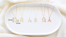 Load image into Gallery viewer, SilverGoldandRose Initials Charm Necklace - Personalized Solid Gold, Rose Gold, or Sterling Silver Design
