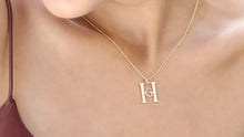 Load image into Gallery viewer, SilverGoldandRose Initials Charm Necklace - Personalized Solid Gold, Rose Gold, or Sterling Silver Design