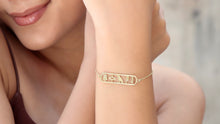 Load image into Gallery viewer, SilverGoldandRose Egyptian Goddess Hieroglyph Bracelet