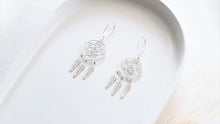 Load image into Gallery viewer, Dreamcatcher Earrings - 14K Gold Dangle Design