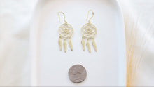 Load image into Gallery viewer, Dreamcatcher Earrings - 14K Gold Dangle Design