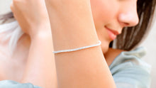 Load image into Gallery viewer, SilverElegance 925 Sterling Silver Tennis Bracelet - Dazzling Shine &amp; Timeless Elegance