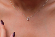 Load image into Gallery viewer, Personalized CZ Diamond Dainty Initial Necklace