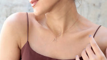 Load image into Gallery viewer, SilverGoldandRose Initials Charm Necklace - Personalized Solid Gold, Rose Gold, or Sterling Silver Design