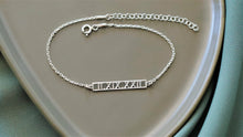 Load image into Gallery viewer, Elysian Jewelry Custom Bar Bracelet with Roman Numerals for Personalized Special Dates