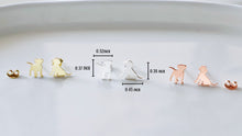 Load image into Gallery viewer, Pawfectly Silver Puppy Stud Earrings | Adorable Minimalist Dog Jewelry for Pet Lovers